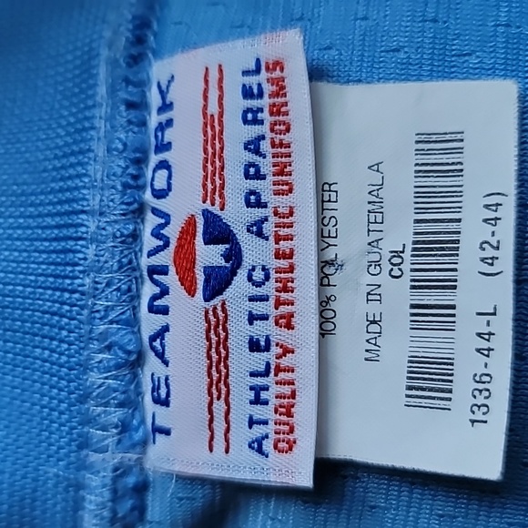 Teamwork Jersey Panthers 42-44 light blue #5 Curry polyester mesh sporty - Picture 5 of 8